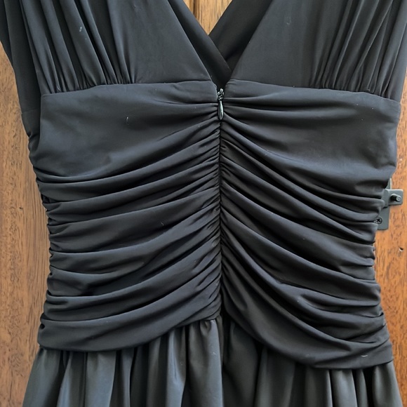 Max & Cleo Semi Formal Black Tulle Fit Flare Dress - Elegant Black Sleeveless - Picture 15 of 16